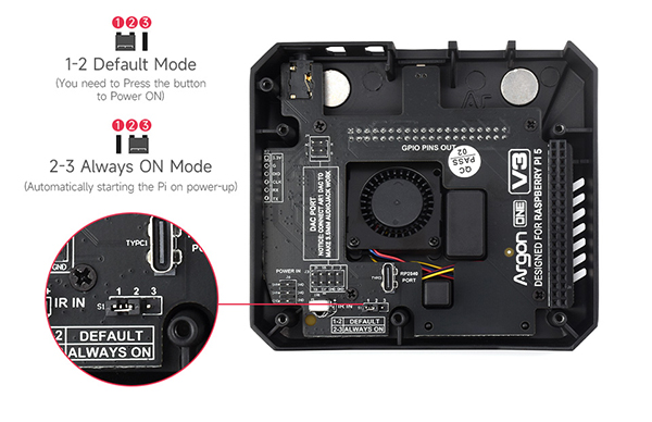 Корпус алюминиевый Argon ONE V3 для Raspberry Pi 5