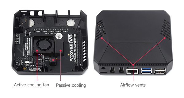 Корпус алюминиевый Argon ONE V3 для Raspberry Pi 5