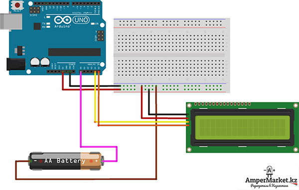 Схема: Вольтметр на Arduino