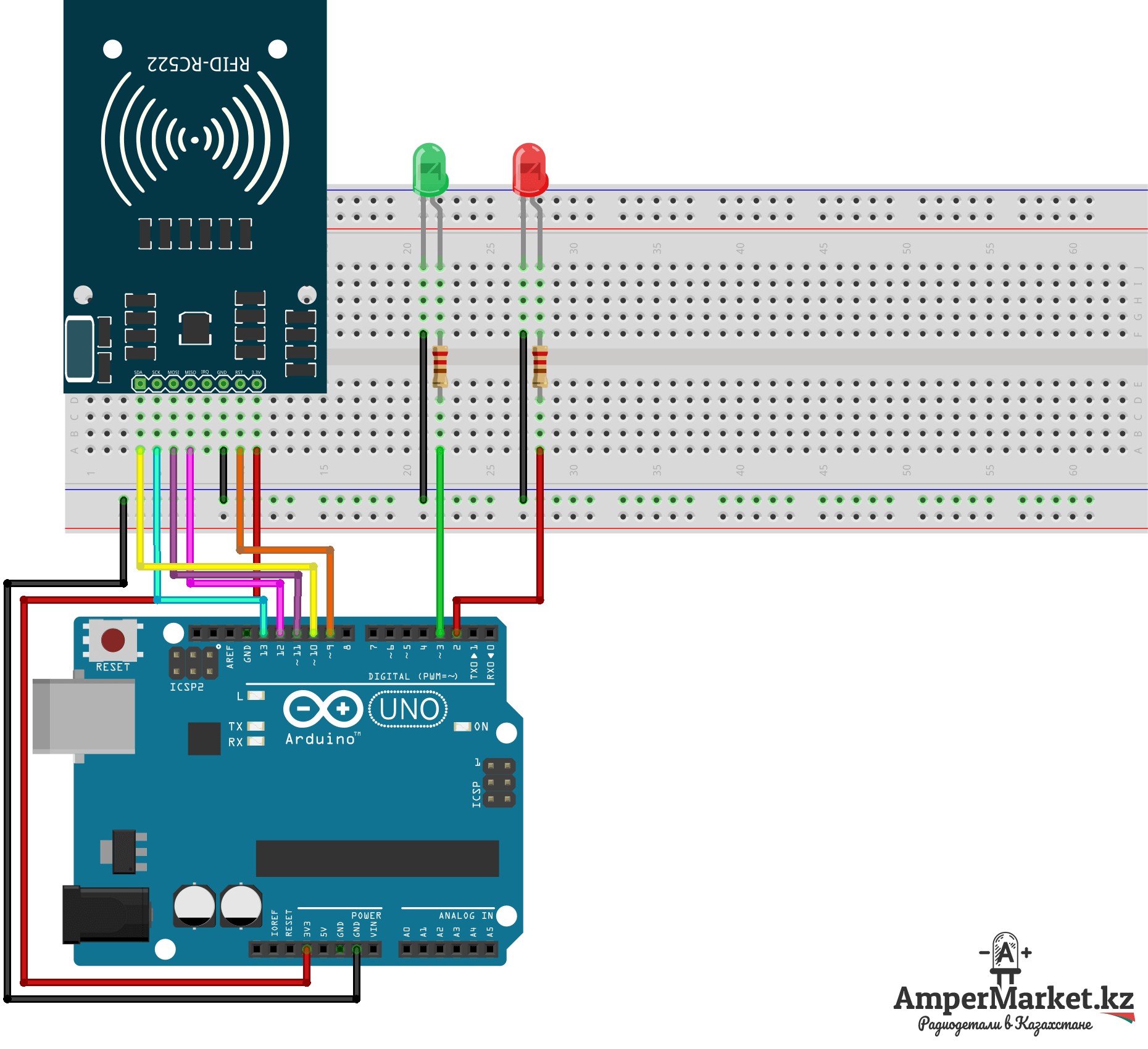 Как подключить RFID считыватель RC522 к Arduino