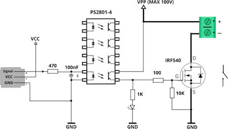 Модуль MOSFET IRF540 (4 канала)