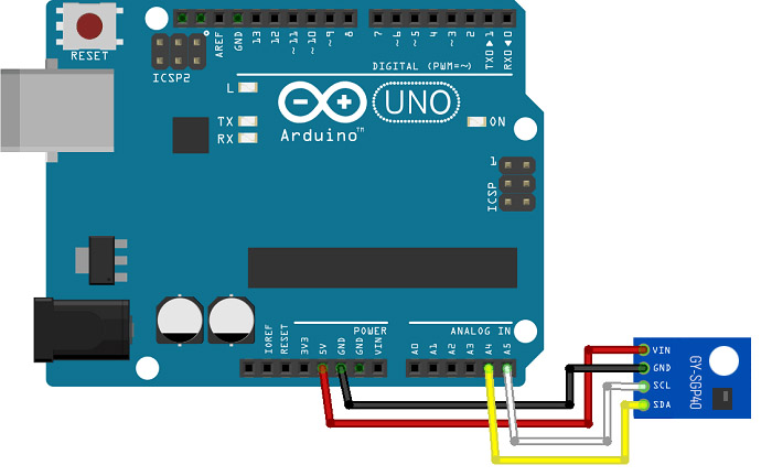 Пример подключения сенсора SGP40 к Arduino Пример подключения сенсора SGP40 к Arduino