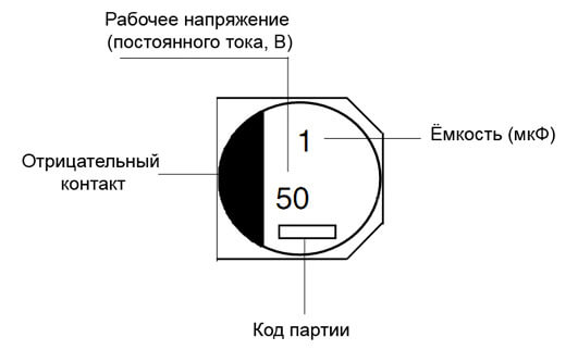 Схема SMD электролитов