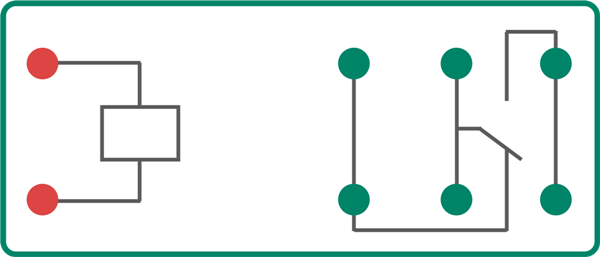 Схема электромеханического реле
