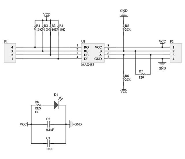 TTL – RS-485 преобразователь на MAX485