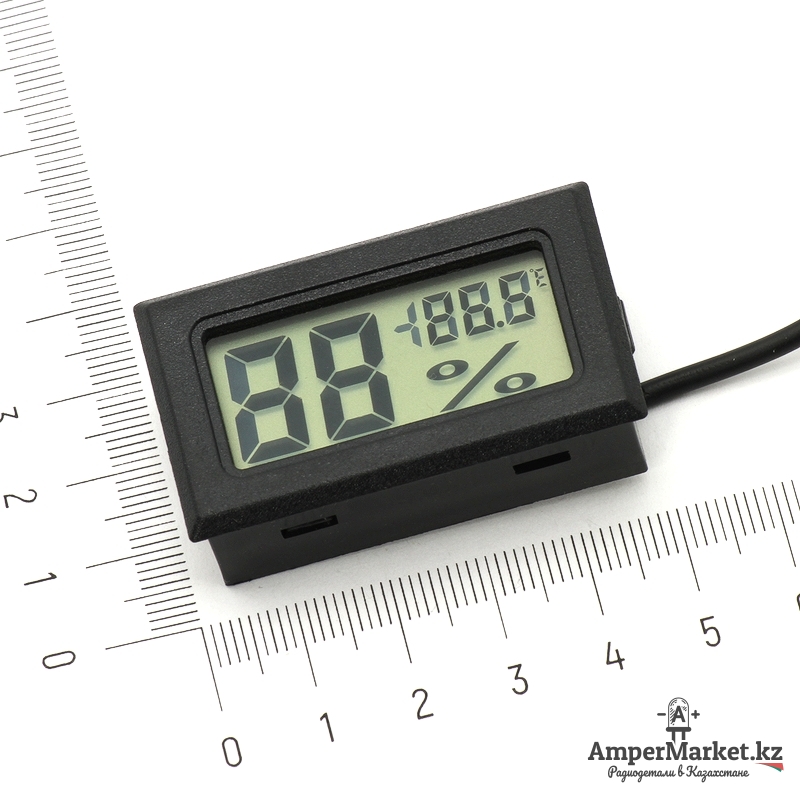 Термометр + гигрометр с ЖК дисплеем и герметичным щупом (1.5 м .