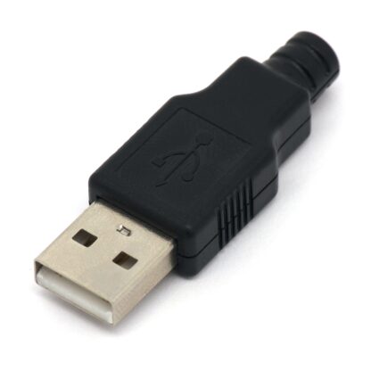 Штекер USB-A под пайку в корпусе