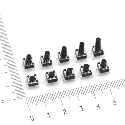 Набор тактовых кнопок 4pin, 6x6 мм (200 шт)