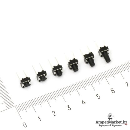 Кнопка тактовая (6x6 мм, 2 контакта, DIP)