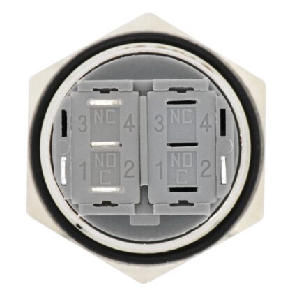 Металлическая кнопка с подсветкой 22 мм (12-24 В)