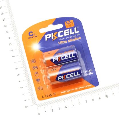 Батарейки щелочные (2 шт) PKCell C/LR14 (1.5 В)