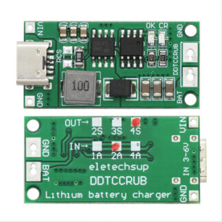Модуль заряда литиевых аккумуляторов DDTCCRUB на 4 ячейки (16.8 В, 0.56 А), Type-C (5 В, 2 А)