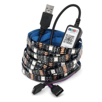USB RGB-светодиодная лента SMD5050, 5 В (5 м) с Bluetooth-контроллером и пультом