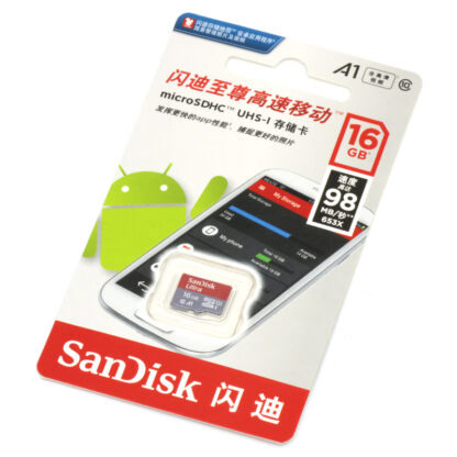 Карта памяти Micro SDHC SanDisk, класс 10 (16GB) с адаптером