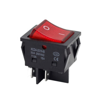 Переключатель / рокер KCD4-201N-B (250 В, 30 А)