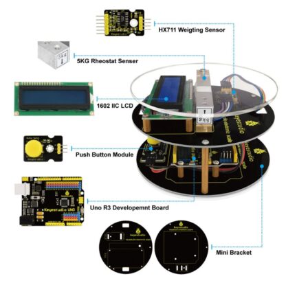 Конструктор «Электронные весы» на Arduino Uno R3 от Keyestudio
