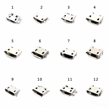 Набор из 60 разъемов micro-USB (12 видов по 5 штук)