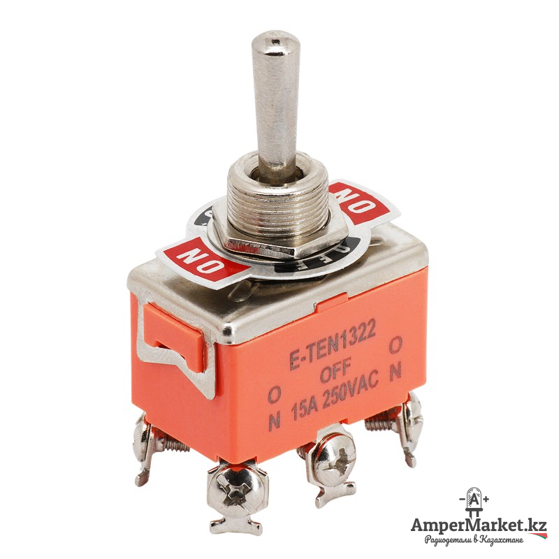 Тумблер E-TEN1322 с фиксацией (250V/15A), 3 позиции Тумблер E-TEN1322 с фиксацией (250V/15A), 3 позиции