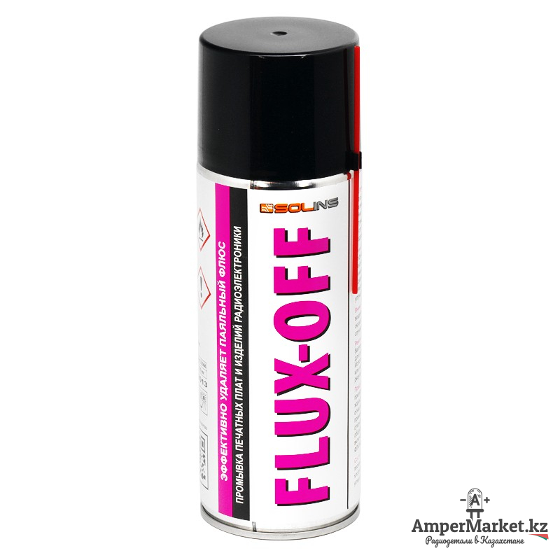 Аэрозоль (очиститель от флюса) FLUX-OFF (400 мл), Solins Аэрозоль (очиститель от флюса) FLUX-OFF (400 мл), Solins