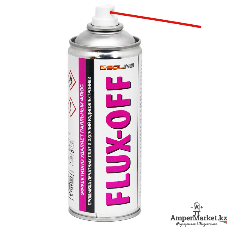 Аэрозоль (очиститель от флюса) FLUX-OFF (400 мл), Solins Аэрозоль (очиститель от флюса) FLUX-OFF (400 мл), Solins