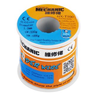 Припой-катушка MECHANIC HX-T100, 1.0 мм (500 г) с флюсом
