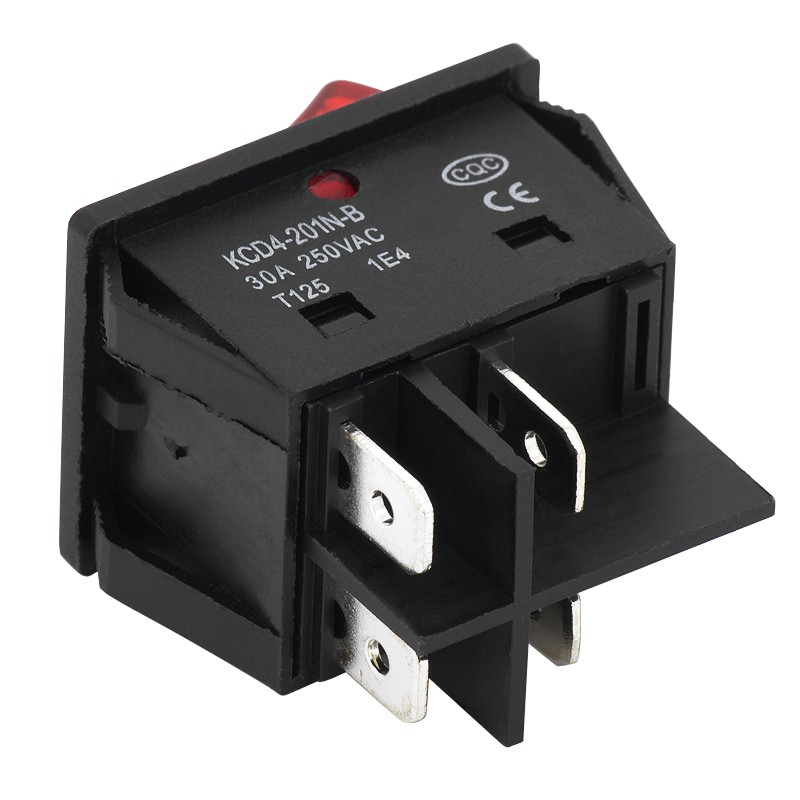 Переключатель / рокер KCD4-201N-B (250 В, 30 А) Переключатель / рокер KCD4-201N-B (250 В, 30 А)