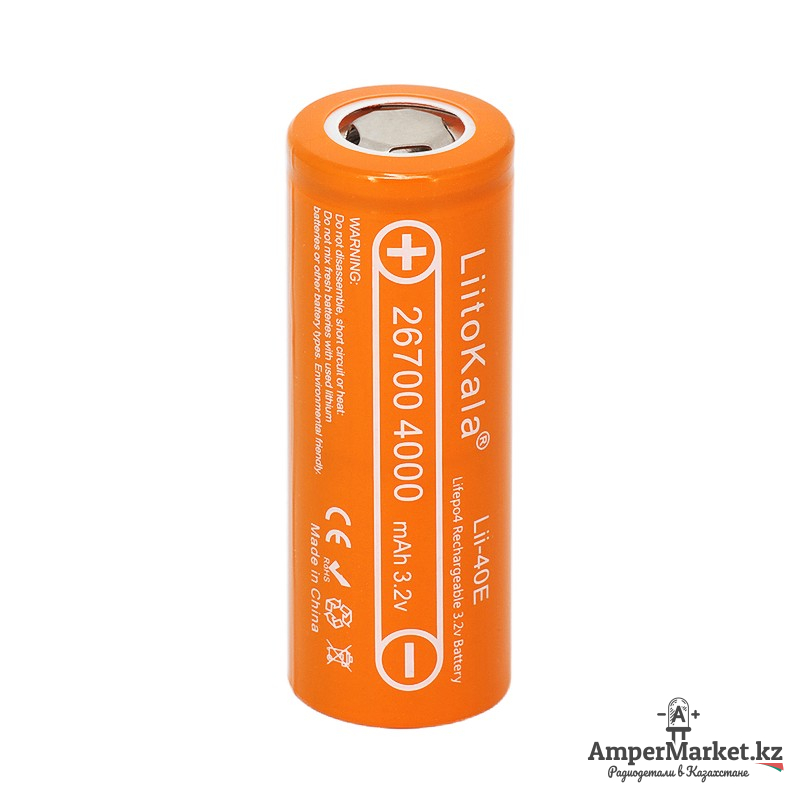 LiFePO4 аккумулятор Lii-40E 26700 (3.2 В, 4000 мАч) LiFePO4 аккумулятор Lii-40E 26700 (3.2 В, 4000 мАч)