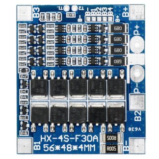 BMS плата контроля LiFePO4 аккумуляторов (4S / 30A)