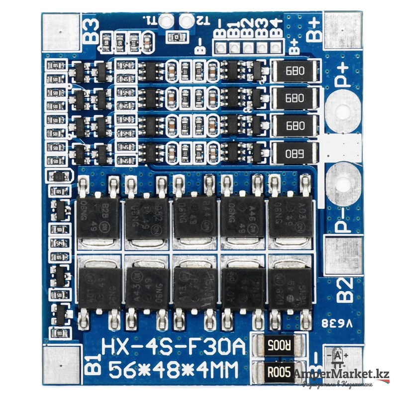 BMS плата контроля LiFePO4 аккумуляторов (4S / 30A) BMS плата контроля LiFePO4 аккумуляторов (4S / 30A)