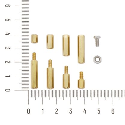 Набор латунных стоек M3 с винтами и гайками (120 шт)