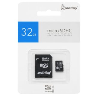 Карта памяти Micro SDHC Smartbuy, класс 10 UHS (32GB)