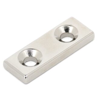 Неодимовый магнит N35 38×14×4 мм с отверстиями