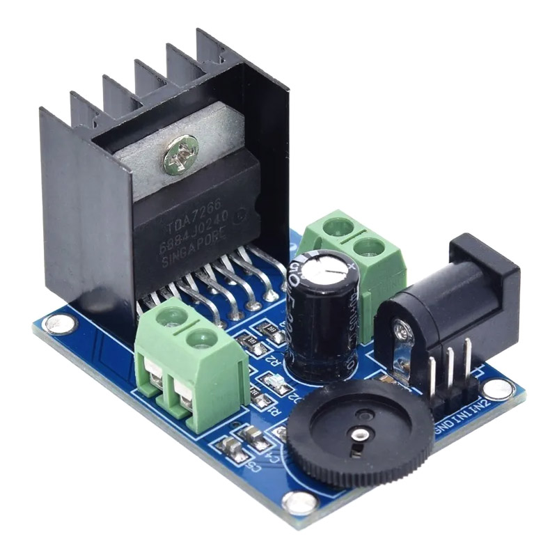 Усилитель звука TDA7266 с регулятором громкости Усилитель звука TDA7266 с регулятором громкости